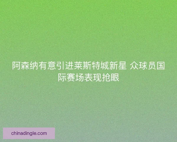 阿森纳有意引进莱斯特城新星 众球员国际赛场表现抢眼